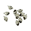 10 Pieces Tibetan Silver 3D Halloween Skeleton Hollow Skull Head Pendant