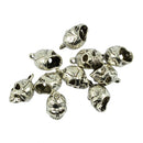 10 Pieces Tibetan Silver 3D Halloween Skeleton Hollow Skull Head Pendant