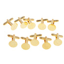 10 Pieces Wholesale Mens Jewelry Cuff Links Shirt DIY Cufflinks Glue Pads Gold Tone