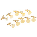 10 Pieces Wholesale Mens Jewelry Cuff Links Shirt DIY Cufflinks Glue Pads Gold Tone