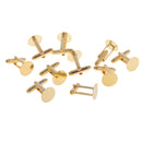 10 Pieces Wholesale Mens Jewelry Cuff Links Shirt DIY Cufflinks Glue Pads Gold Tone