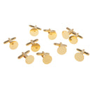 10 Pieces Wholesale Mens Jewelry Cuff Links Shirt DIY Cufflinks Glue Pads Gold Tone
