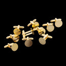 10 Pieces Wholesale Mens Jewelry Cuff Links Shirt DIY Cufflinks Glue Pads Gold Tone