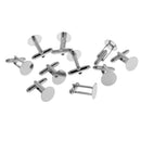 Mens Brass Cuff Links Wedding Party Shirt Cufflinks Silver 10-pieces
