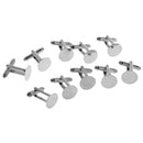 Mens Brass Cuff Links Wedding Party Shirt Cufflinks Silver 10-pieces