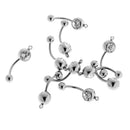 10 Pieces Wholesale Steel Navel Belly Button Ring Barbell Clear Crystal Ball Body Jewelry Lady Fashion