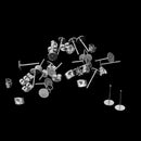 15 Pairs Stainless Steel Blank Flat Earrings Pin Post Stud Back Findings Lock Post Pad Jewelry Findings Crafts
