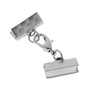 10Pieces End Caps Crimp Beads With Lobster Clasp 13x7mm For Jewelry Making