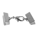 10Pieces End Caps Crimp Beads With Lobster Clasp 13x7mm For Jewelry Making