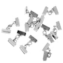 10Pieces End Caps Crimp Beads With Lobster Clasp 13x7mm For Jewelry Making