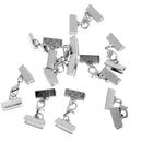 10Pieces End Caps Crimp Beads With Lobster Clasp 13x7mm For Jewelry Making