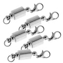 5 Sets Silver Plated Brass Connector Mgnetic Clasps Jewelry Findings 13x7mm