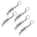5 Sets Silver Plated Brass Connector Mgnetic Clasps Jewelry Findings 13x7mm