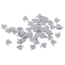 Pack of 50 Silver Love Heart Shape 10x7mm Stainless DIY Jewelry Pendant Handmade Necklace bracelet Earrings DIY Accessories