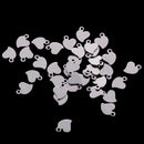 Pack of 50 Silver Love Heart Shape 10x7mm Stainless DIY Jewelry Pendant Handmade Necklace bracelet Earrings DIY Accessories
