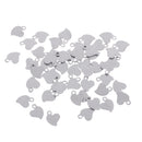 Pack of 50 Silver Love Heart Shape 10x7mm Stainless DIY Jewelry Pendant Handmade Necklace bracelet Earrings DIY Accessories