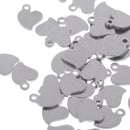 Pack of 50 Silver Love Heart Shape 10x7mm Stainless DIY Jewelry Pendant Handmade Necklace bracelet Earrings DIY Accessories