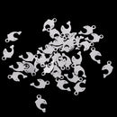 50 Pieces Silver Tone Stainless Steel Dolphin Pendant DIY Jewelry Making Findings Accessores Multi Purposes