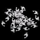 50 Pieces Silver Tone Stainless Steel Dolphin Pendant DIY Jewelry Making Findings Accessores Multi Purposes