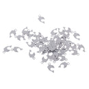 50 Pieces Silver Tone Stainless Steel Dolphin Pendant DIY Jewelry Making Findings Accessores Multi Purposes