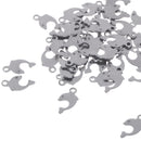 50 Pieces Silver Tone Stainless Steel Dolphin Pendant DIY Jewelry Making Findings Accessores Multi Purposes