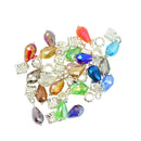 20Pcs Handmade Crystal Glass Teardrop Dangle Charm Pendant for DIY Jewelry