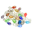 20Pcs Handmade Crystal Glass Teardrop Dangle Charm Pendant for DIY Jewelry