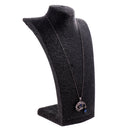 Blue Crystal Evil Eye Tear Pendant Choker Chunky Statement Chain Necklace