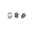 20 Pieces Tibetan Silver European Large Hole 3D Skull Halloween Spacer Beads