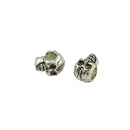 20 Pieces Tibetan Silver European Large Hole 3D Skull Halloween Spacer Beads
