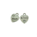 50 Pieces I love MOM XOXO Heart Charms DIY Making Mother's Day Jewelry DIY Necklace Bangle Accessories