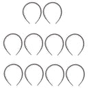 10pieces Plastic Wave Hair Band Headband 8mm with Teeth Hair Accessories
