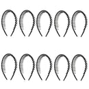 10pieces Plastic Wave Hair Band Headband 8mm with Teeth Hair Accessories