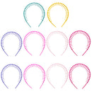 10Pieces Women Girl Candy Color Plastic Teeth Headband Hairband Hair Hoop Accessoy