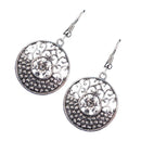 Women's Vintage Bohemian Ethnic Tibetan Silver Alloy Round Dangle Earrings