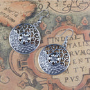 Women's Vintage Bohemian Ethnic Tibetan Silver Alloy Round Dangle Earrings