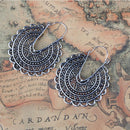 Bohemian Women Tribal Jewelry Vintage Ethnic Gypsy Hollow Drop Hoop Earrings