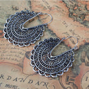 Bohemian Women Tribal Jewelry Vintage Ethnic Gypsy Hollow Drop Hoop Earrings
