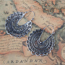 Bohemian Women Tribal Jewelry Vintage Ethnic Gypsy Hollow Drop Hoop Earrings