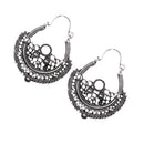 Vintage Ethnic Women Tibetan Silver Drop Dangle Hoop Earrings Tribal Jewelry