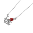 Women Crystal Rhinestone Rugby LOVE Letter Pendant Necklace Charm Jewelry