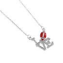 Women Crystal Rhinestone Rugby LOVE Letter Pendant Necklace Charm Jewelry