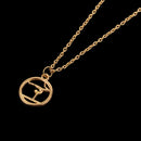 Unisex Gold Plated Alloy Gymnastics Sports Pendant Trendy Necklace for Women Men Jewelry