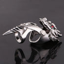 Fashion Dragon Head Rings Punk Rock Style Party Rings Men Aolly Ring Jewelry