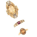Set of 3 Pieces Vintage Gold Midi Mid Finger Rings Jewerly for Women Man