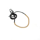 Fashion Women Girls Jewelry Black Leather Gold Chain Choker Necklace Collar