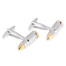 1 Pair Men's Cufflinks Silver Bullet Shape Cuff Link Delicate Cuff-link for Men's Jewelry Shirt Ornaments