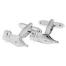 Silver Tone Pen Nib Quill Fountain Pen Cufflinks Mens Shirt Jewelry Modern Cuff Button Writer Wedding Fancy Gift