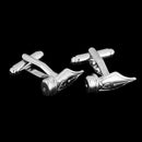 Silver Tone Pen Nib Quill Fountain Pen Cufflinks Mens Shirt Jewelry Modern Cuff Button Writer Wedding Fancy Gift