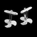 1 Pair Ships Propeller Cufflinks Novelty Yachtsman Mens Shirt Aviation Jewelry